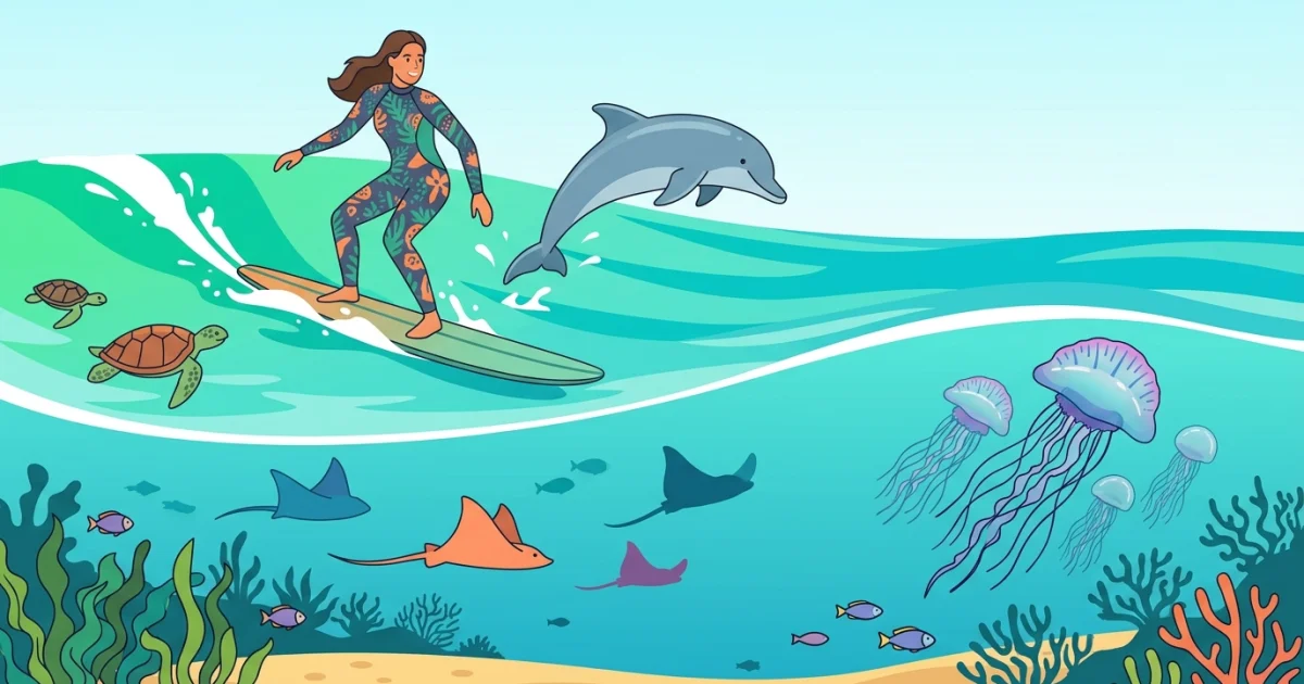 Os animais marinhos que você pode encontrar durante o surfe