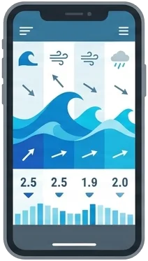 Como entender a previsão do mar antes de entrar na água